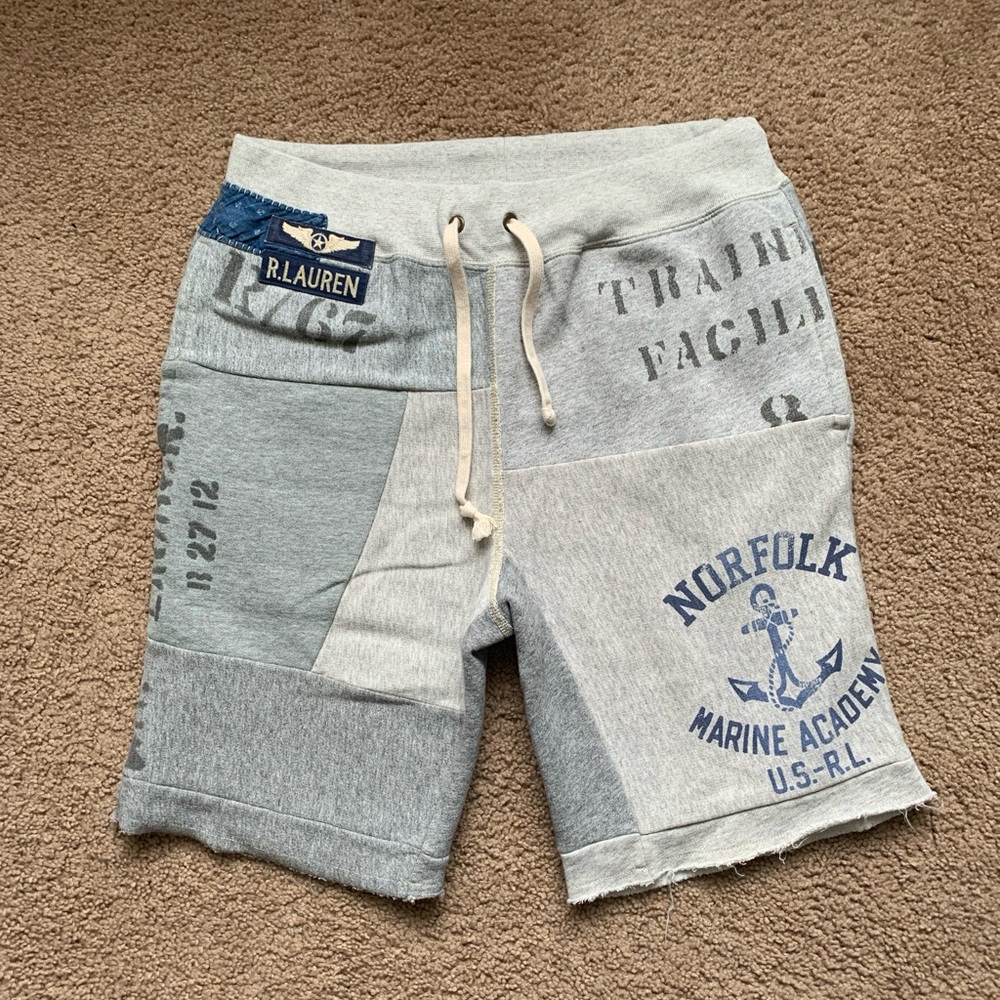 Polo Ralph Lauren Norfolk Marine Academy U.S.R.L Shorts Men's Size M Gray